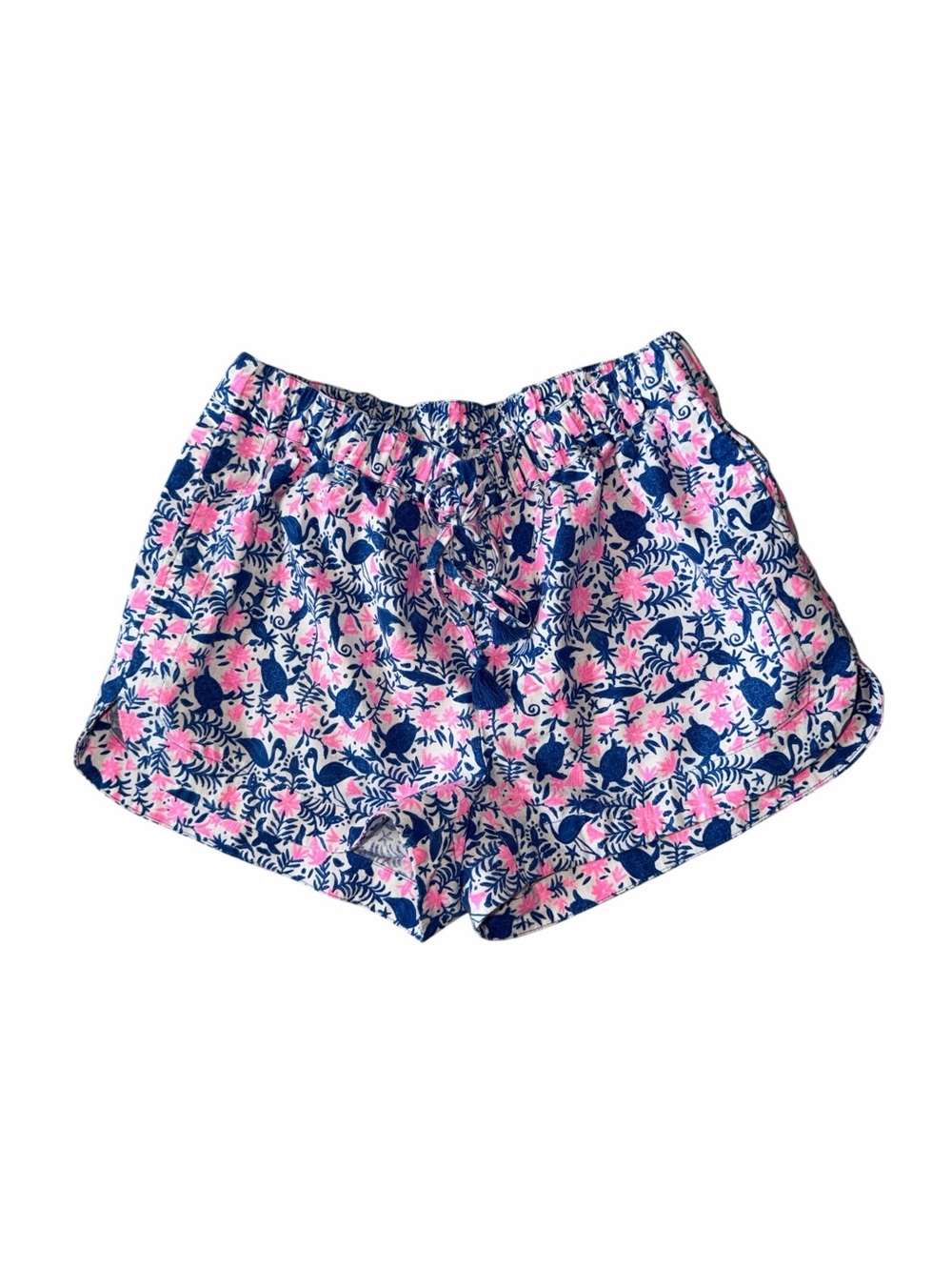 Vineyard Vines Bahama Otomi Pull On Shorts Sz S Yacht Blue Floral Drawstring
